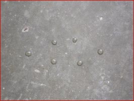 Water absorption testing of Concrete Floors with– no absorption